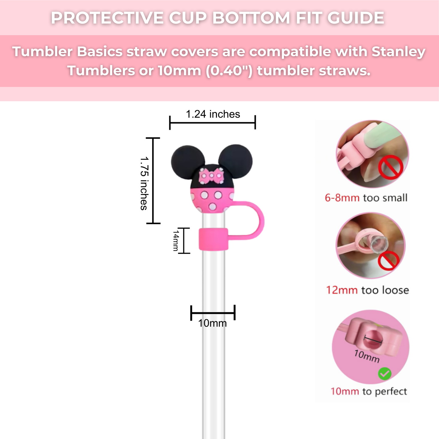 silicone straw covers sizes