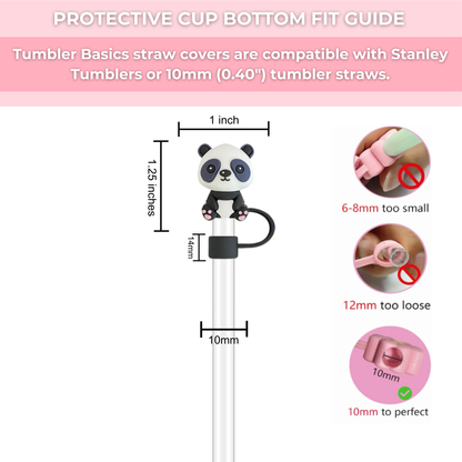 silicone straw covers sizes